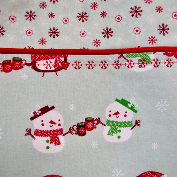 Handmade Snowman Tote Bag Winter Purse Made in USA OOAK - Picture 4 of 6